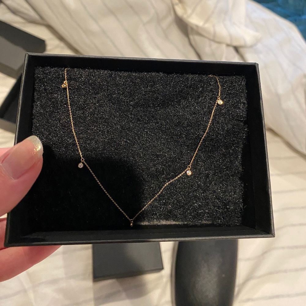 14K gold dainty necklace